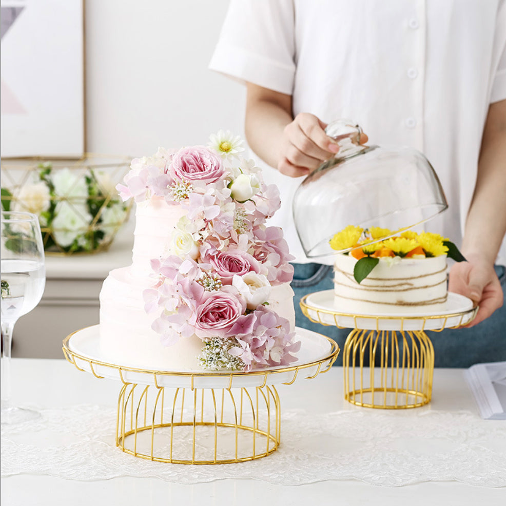Metallic Cake Stand 11 Inch Nestasia