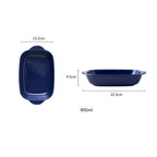 Microwave Oven Baking Dish Dark Blue 8.5 Inch Nestasia