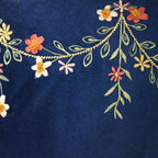 Midnight Bloom Embroidered Cushion Cover 50x30cm Nestasia