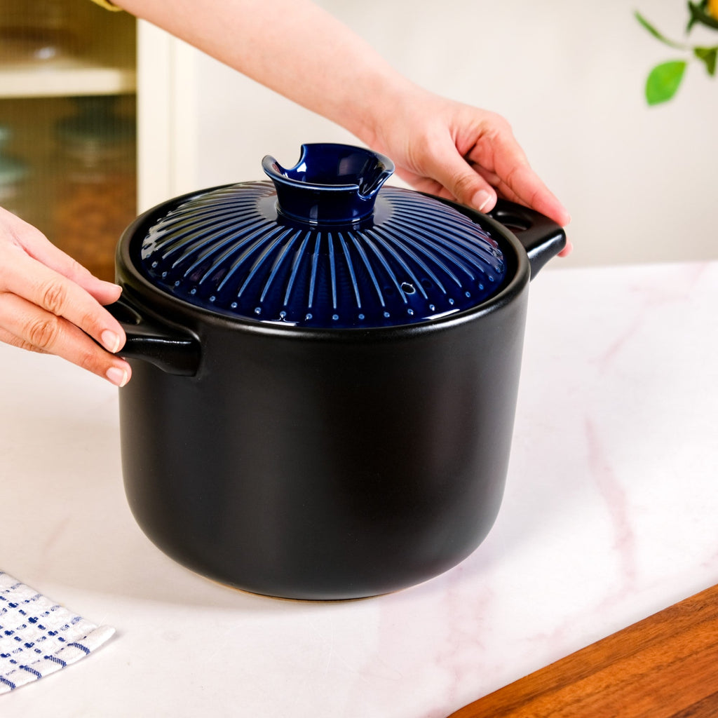Lumea Cooking Pot With Lid Blue 4700ml Nestasia