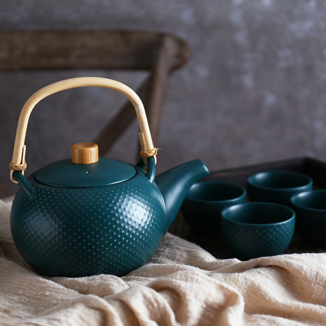 Midnight Green Tea set Nestasia