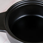 Lumea Ribbed Ceramic Cooking Pot Blue 3500ml Nestasia
