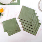 Midori Complete Table Linen Set With Mats Napkins Runners And Table Cloth In Sage Green Nestasia