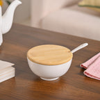 Milk Pot And Sugar Bowl With Stand And Spoon Nestasia