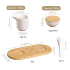 Milk Pot And Sugar Bowl With Stand And Spoon Nestasia