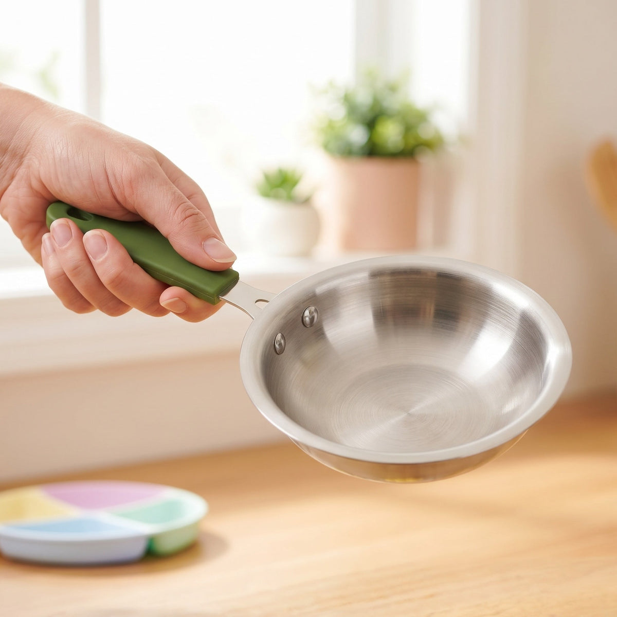 Pico Triply Stainless Steel Induction Safe Mini Fry Pan 600ml Nestasia