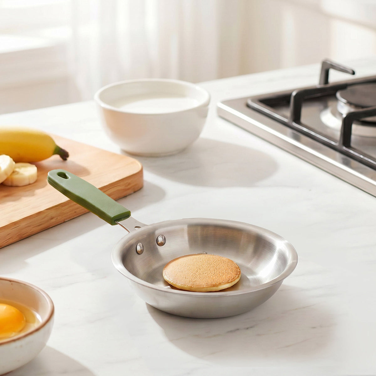 Pico Triply Stainless Steel Induction Safe Mini Fry Pan 600ml Nestasia