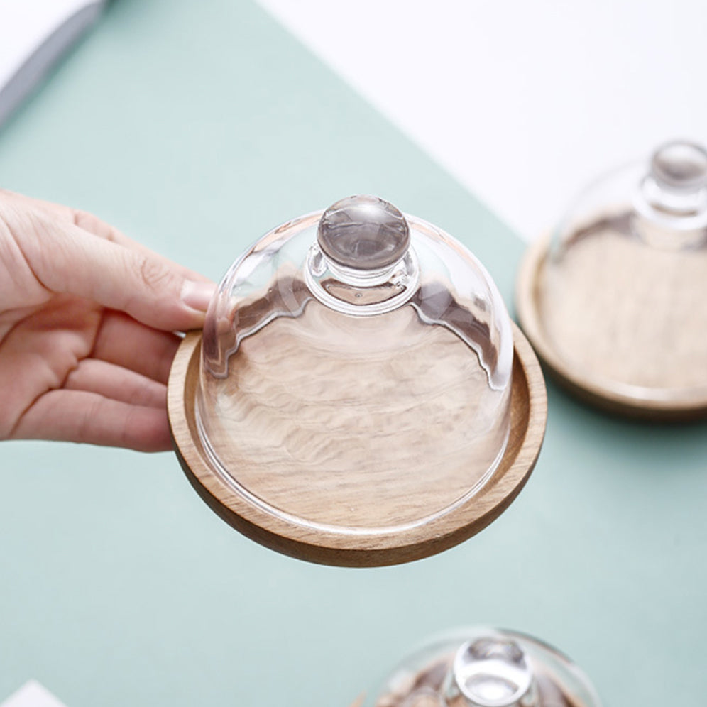 Mini Cake Stand With Dome Nestasia