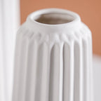 Minimalist Matte White Flower Vase Set Of 3 Nestasia