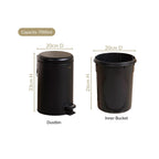 Clean Curve Metal Dustbin With Removable Bucket Black 7000ml Nestasia