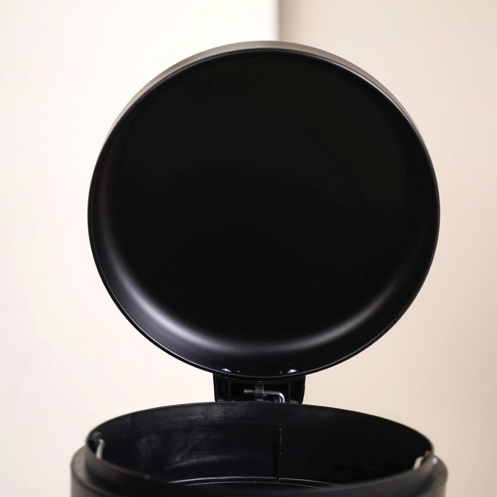 Clean Curve Metal Dustbin With Removable Bucket Black 7000ml Nestasia