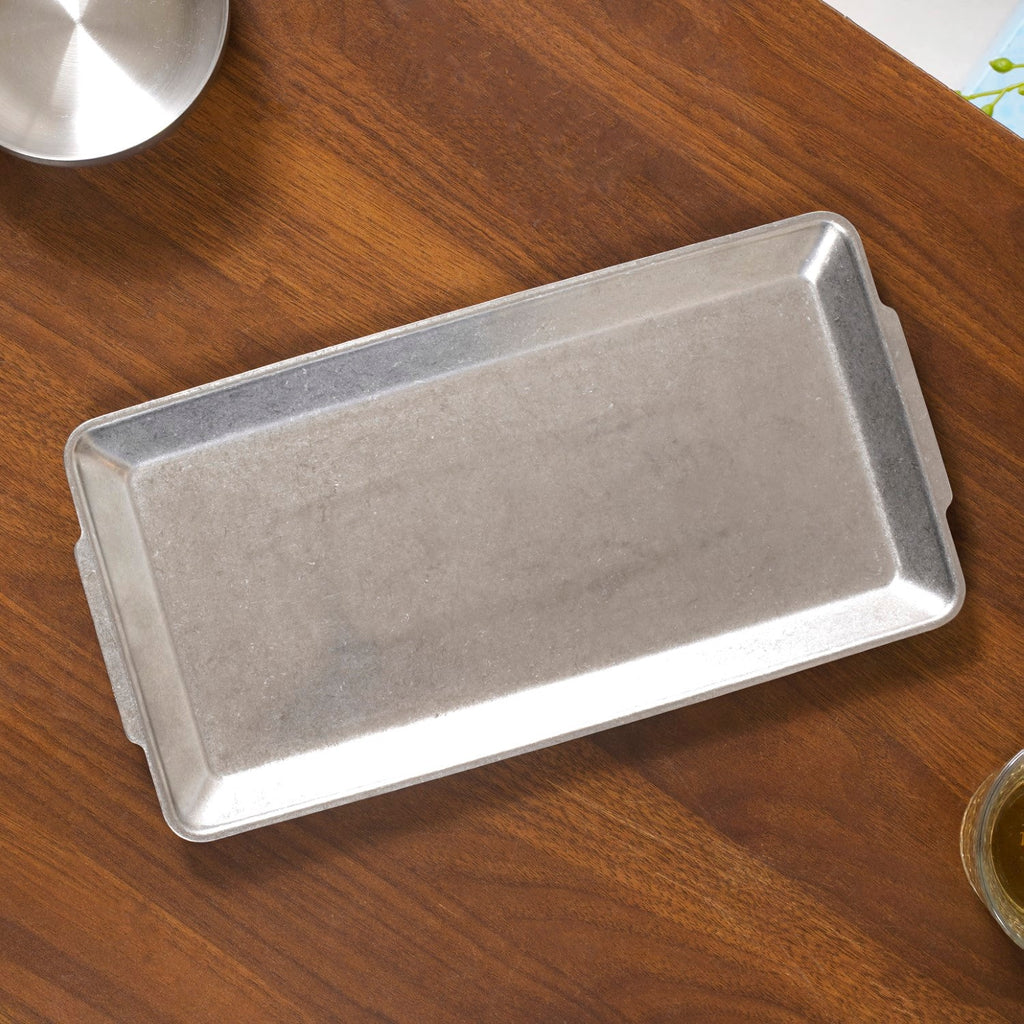 Minimalist Stainless Steel Tray Large 32x16cm Nestasia
