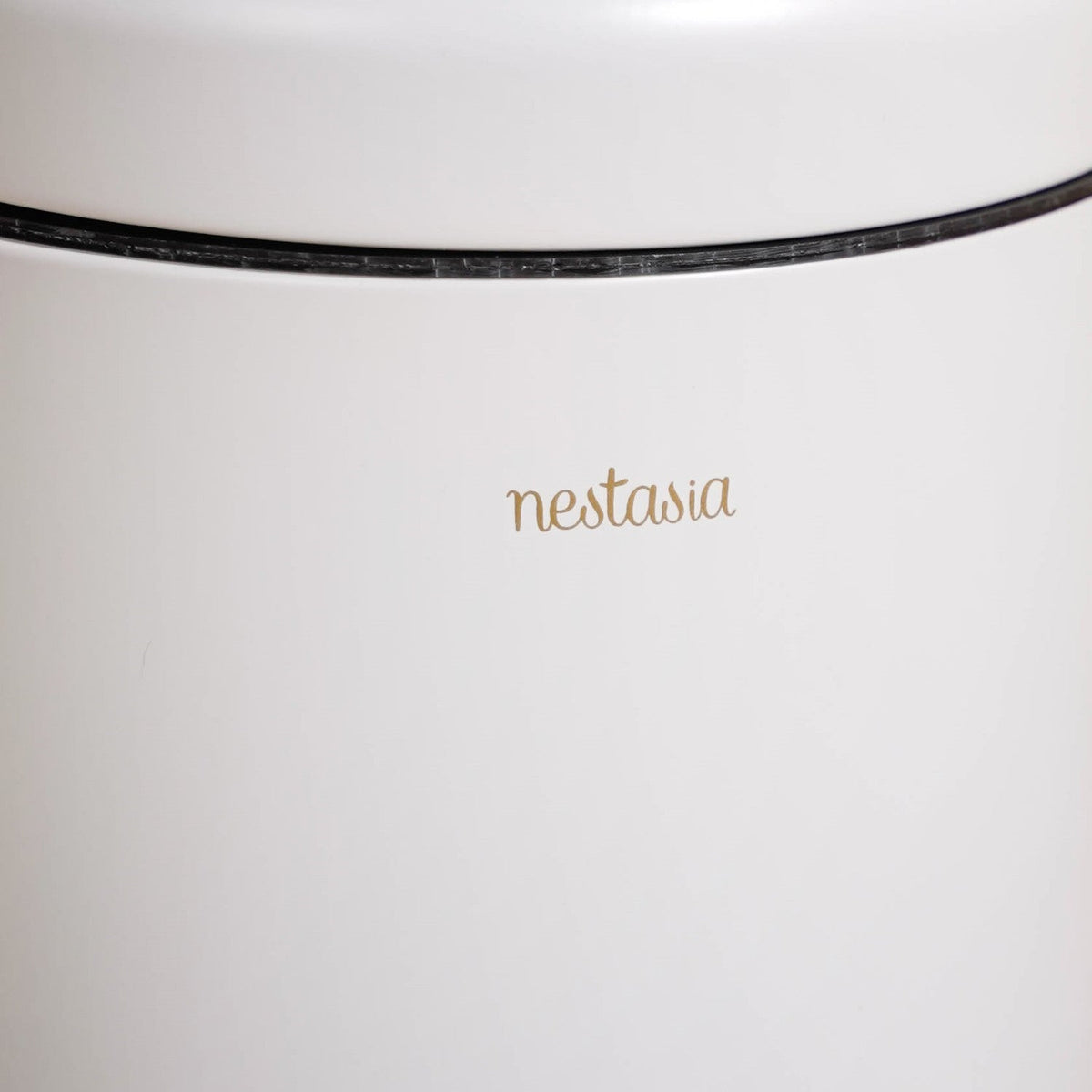 Clean Curve White Metal Dustbin With Removable Bucket 7000ml Nestasia