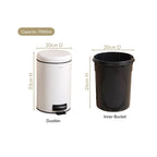 Clean Curve White Metal Dustbin With Removable Bucket 7000ml Nestasia