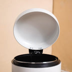 Clean Curve White Metal Dustbin With Removable Bucket 7000ml Nestasia