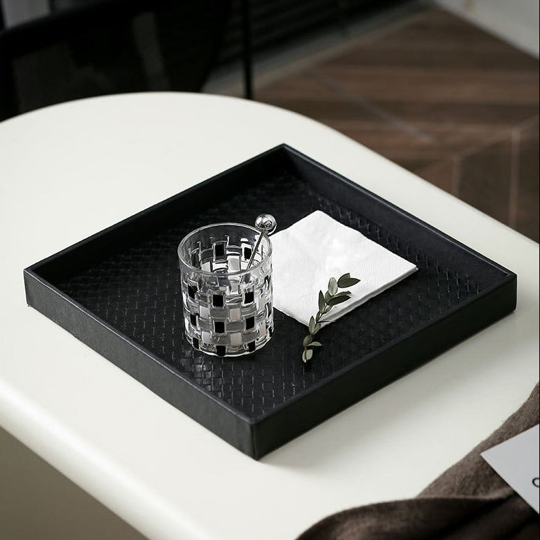 Minimalist Square Organizer Tray Black Nestasia