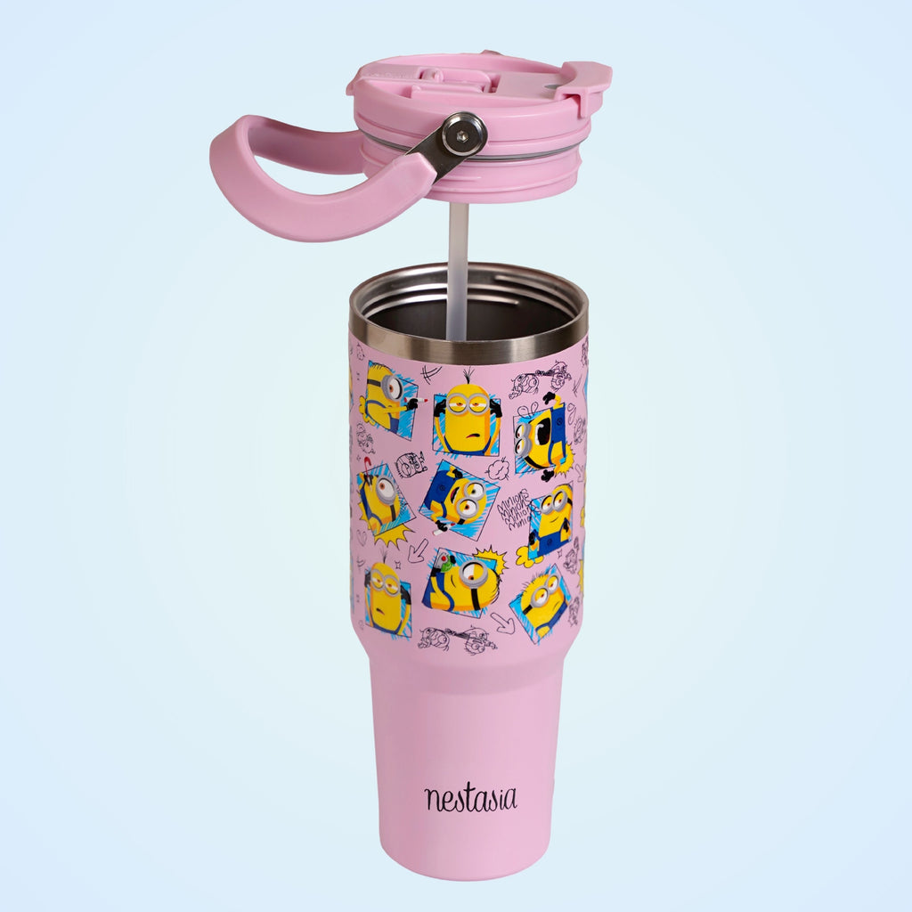 Minions Doodle Moods PickSip 40 Bottle 1200ml Pink Nestasia