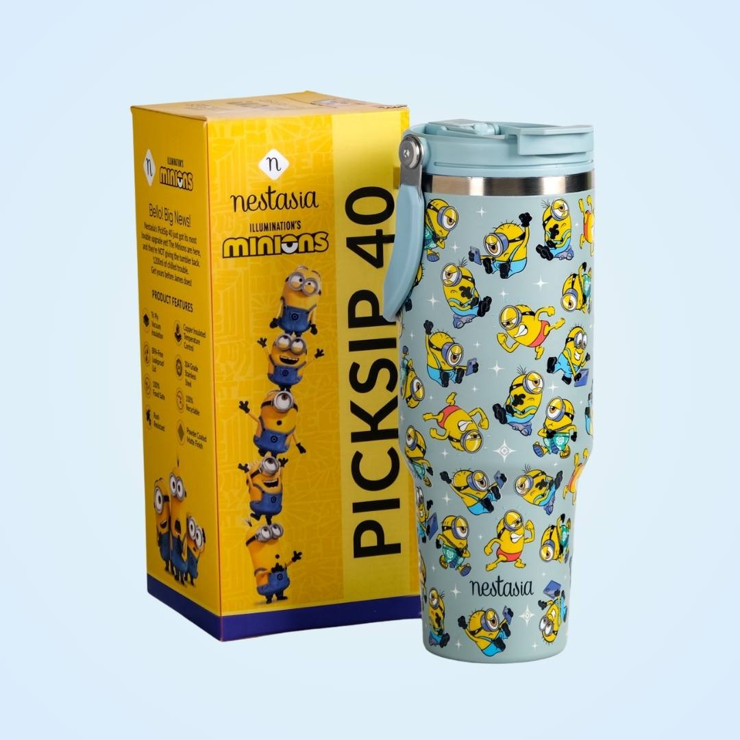 Minions Stuart Poses PickSip40 Bottle 1200ml Blue Nestasia