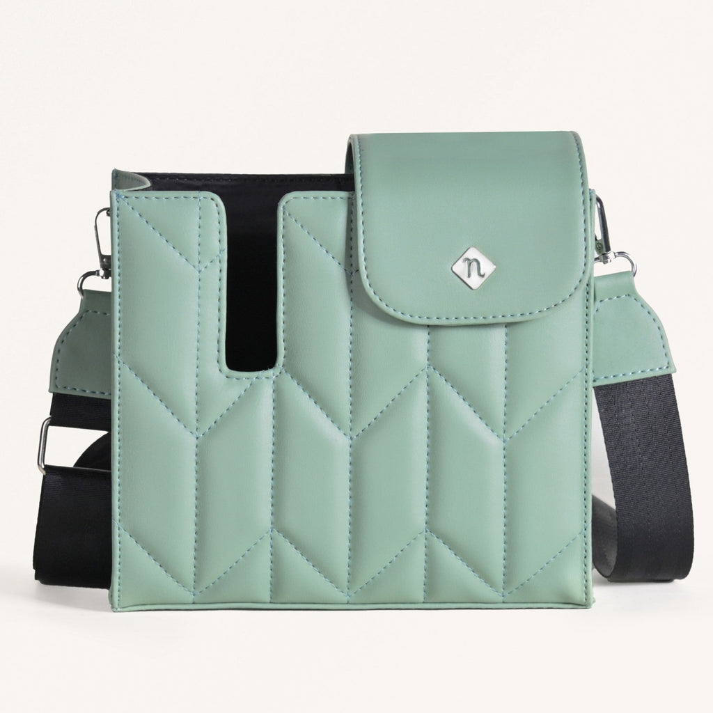 Mint Green Water Bottle Bag With Sling Nestasia