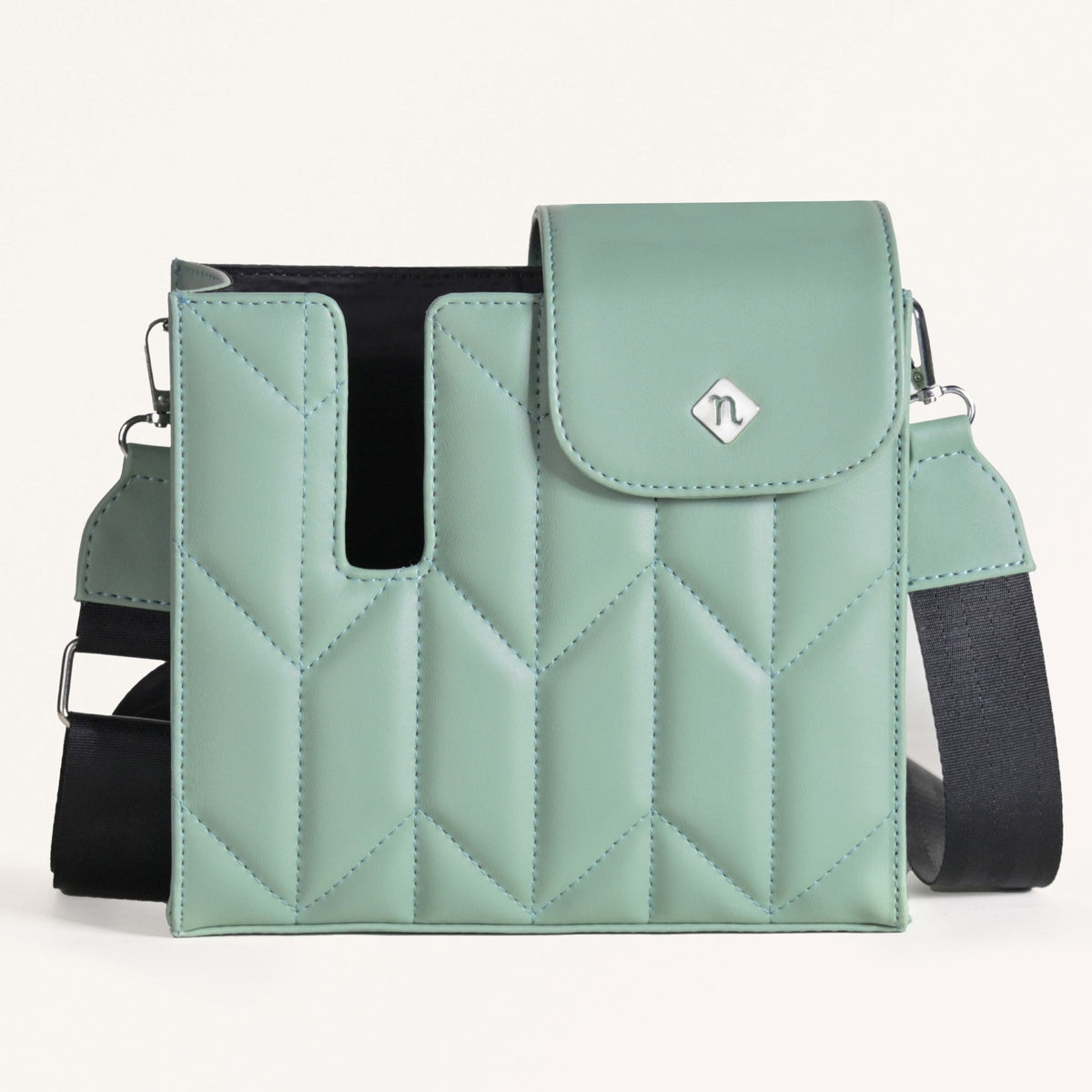 Mint Green Water Bottle Bag With Sling Nestasia
