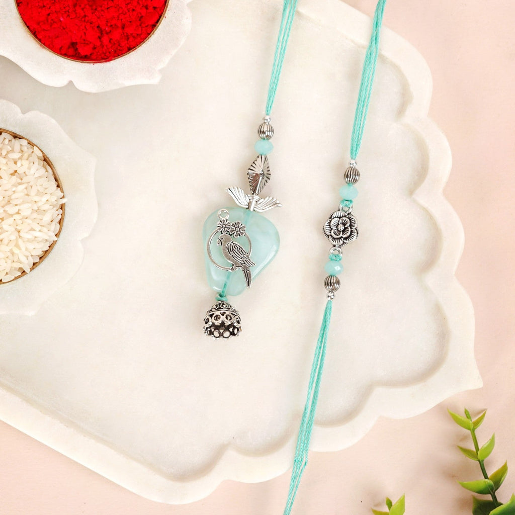 Mint Songbird Rakhi Lumba Gift Set Nestasia