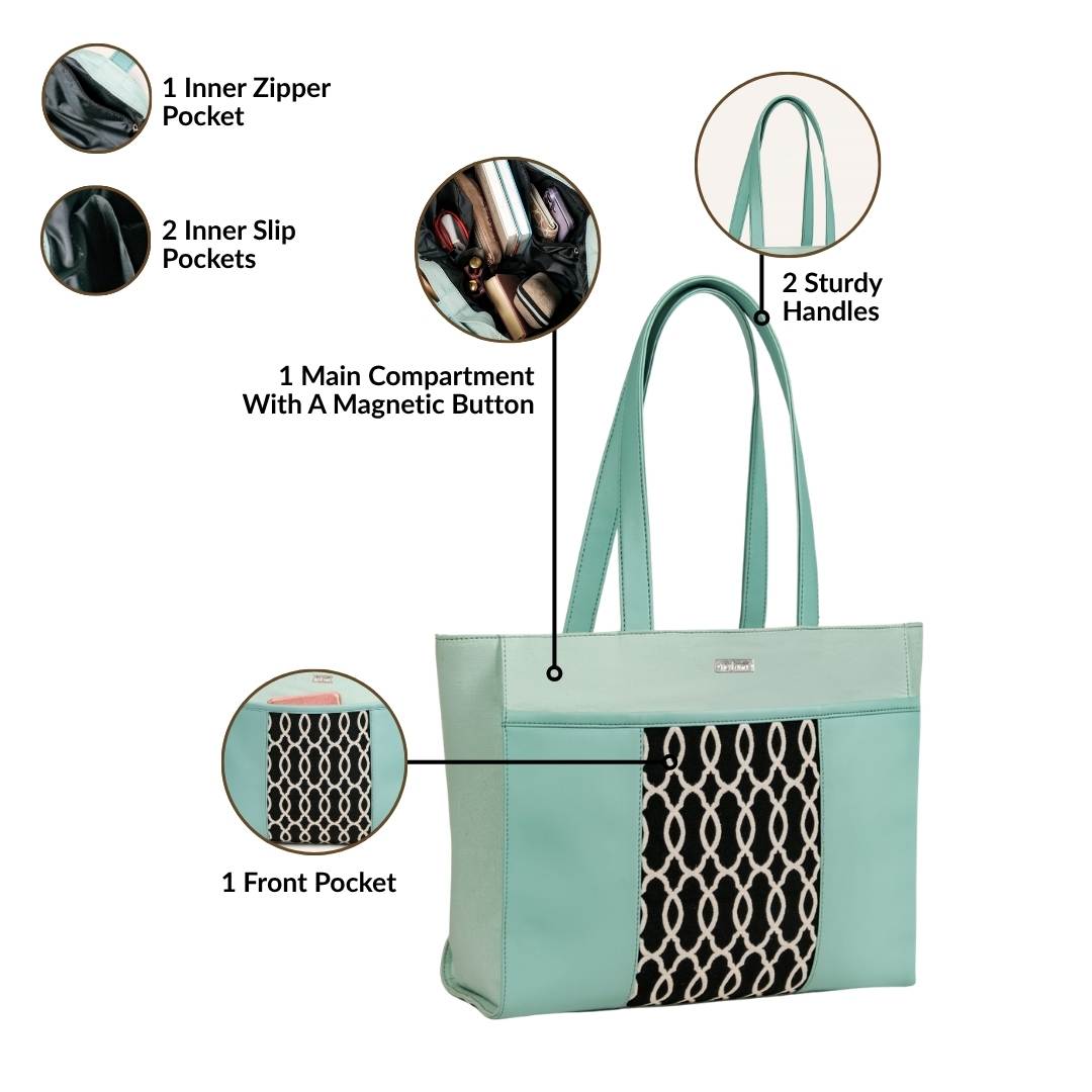 Mintdew Jacquard Tote Bag Nestasia