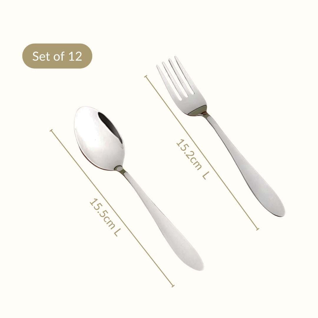 Mirror Finish Cutlery Set Of 12 Nestasia