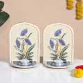 Mirrorwork Lippan Wall Tealight Holder Set Of 2 Royal Blue Nestasia