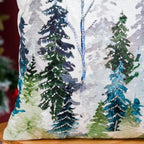 Misty Pine Forest Couch Cushion Cover 40x40cm Nestasia