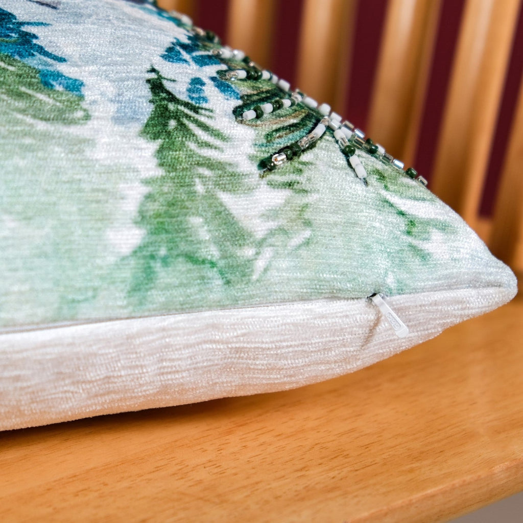 Misty Pine Forest Couch Cushion Cover 40x40cm Nestasia