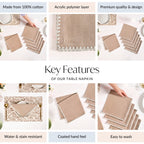 Mocha Mousse Napkin Set Of 6 Nestasia