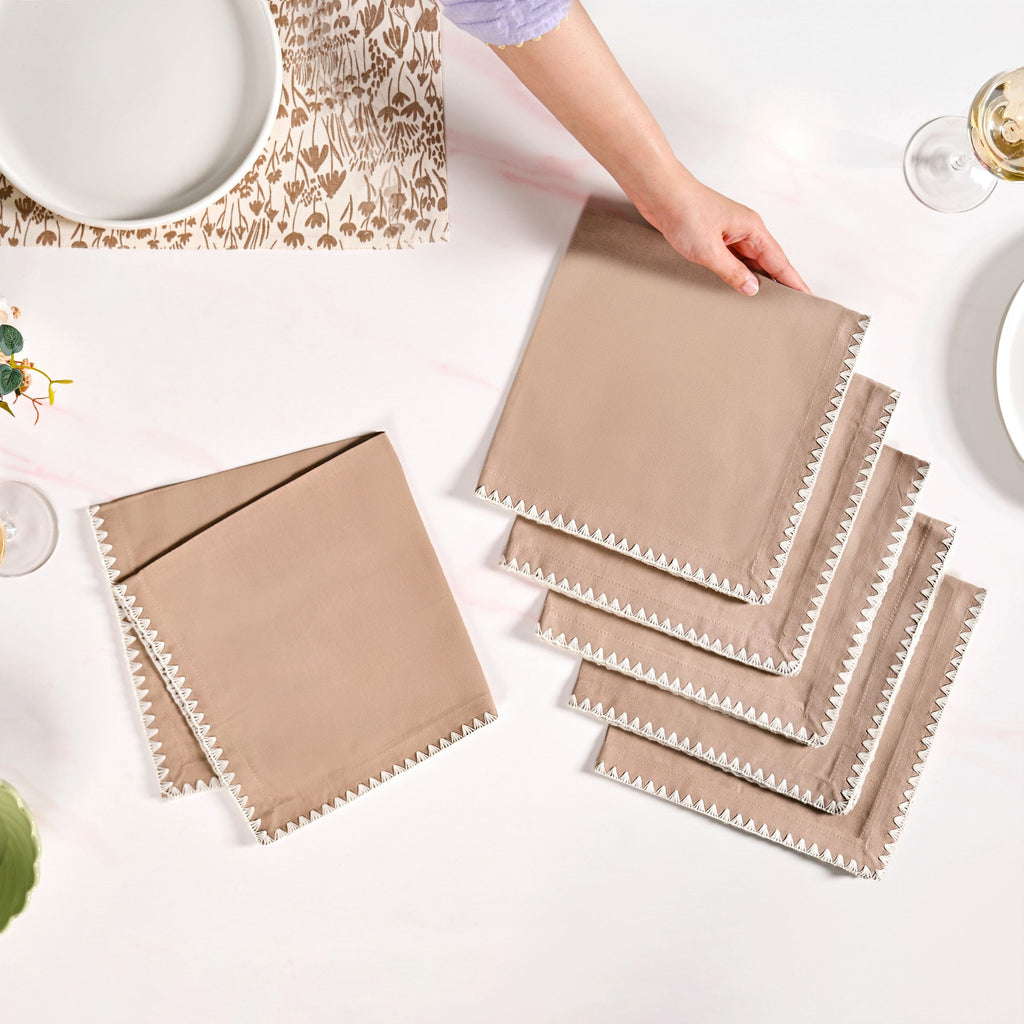 Mocha Mousse Napkin Set Of 6 Nestasia