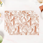 Mocha Fern Cotton Tablemat Set Of 4 Nestasia