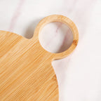 Mod Round Bamboo Serving Platter With Handle 12 Inch Nestasia