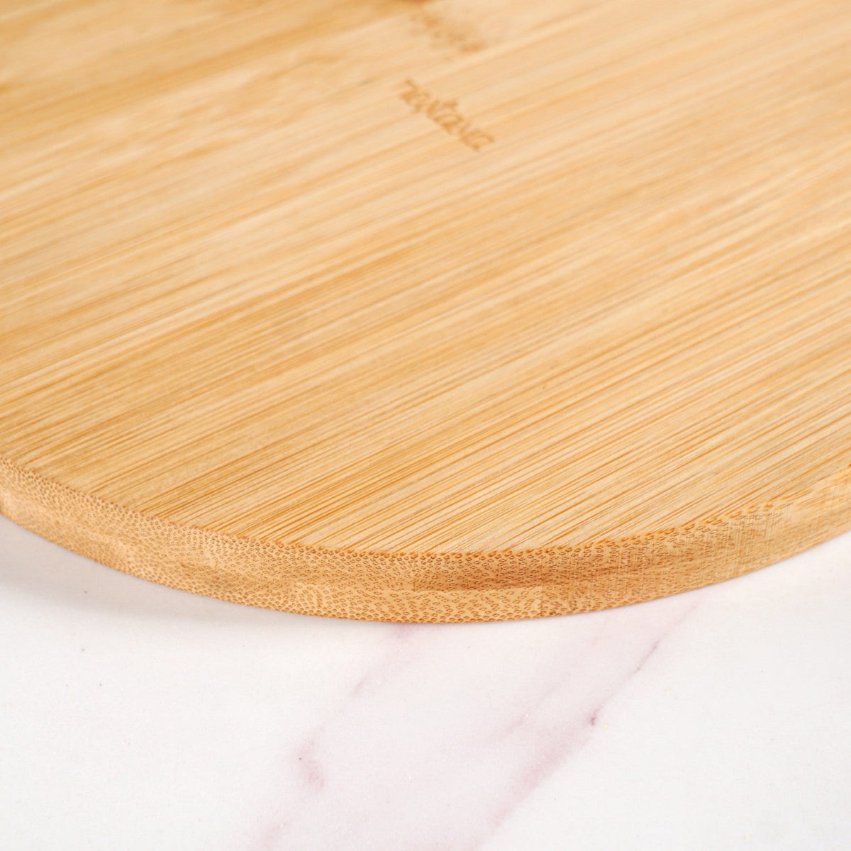 Mod Round Bamboo Serving Platter With Handle 12 Inch Nestasia