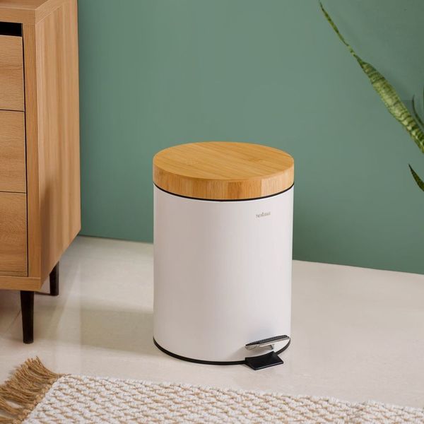 Modbin White Dustbin With Detachable Bucket 5000ml Nestasia