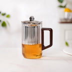 Modern Fluted Glass 2 In 1 Infuser Mug 500ml Nestasia