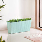 Modern Fluted Balcony Planter Mint Nestasia