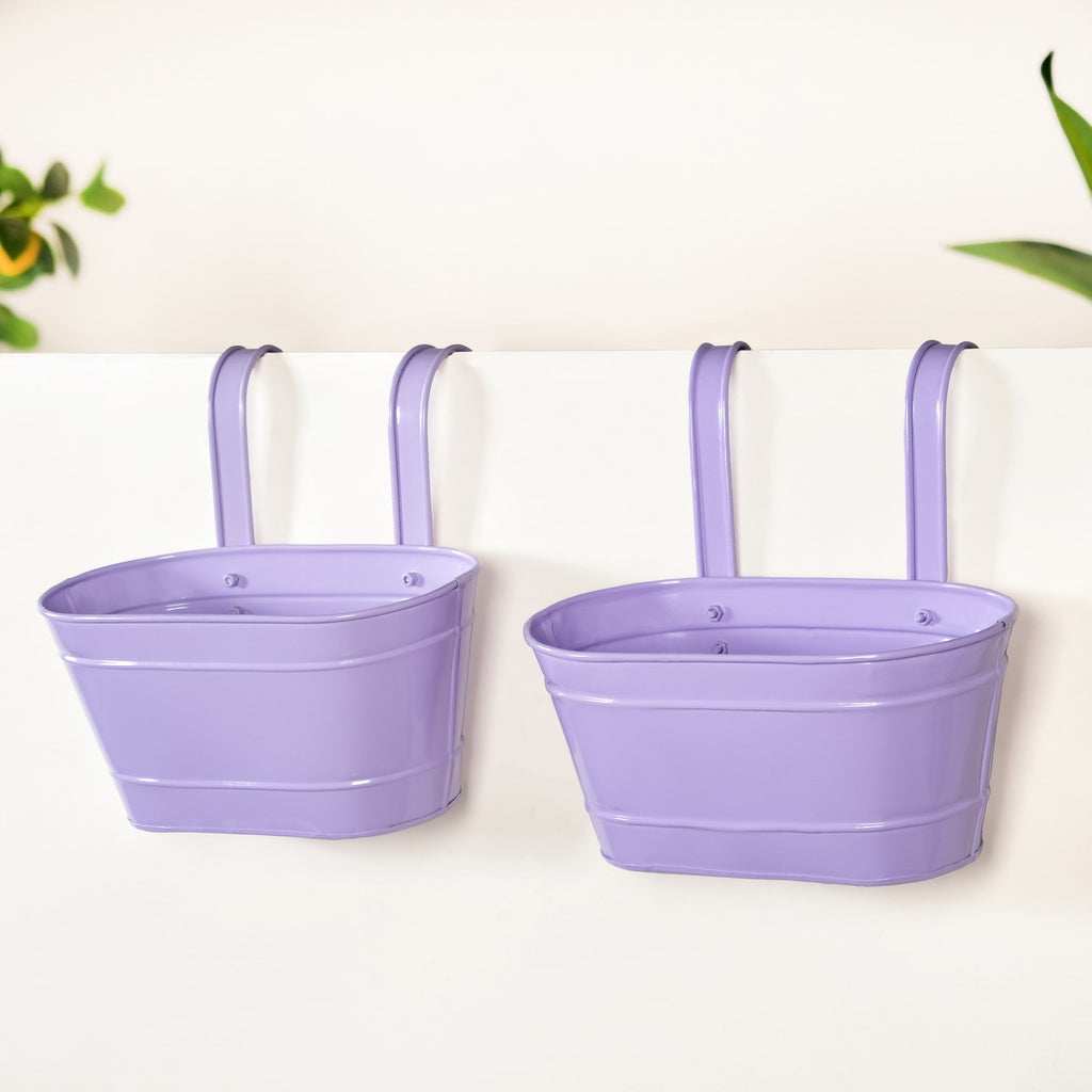 Modern Wall Decor Hanging Planter Lavender Set Of 2 Nestasia