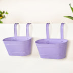 Modern Wall Decor Hanging Planter Lavender Set Of 2 Nestasia