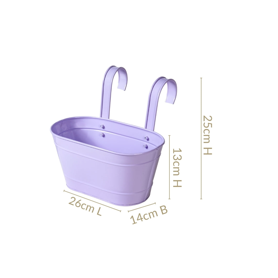 Modern Wall Decor Hanging Planter Lavender Set Of 2 Nestasia