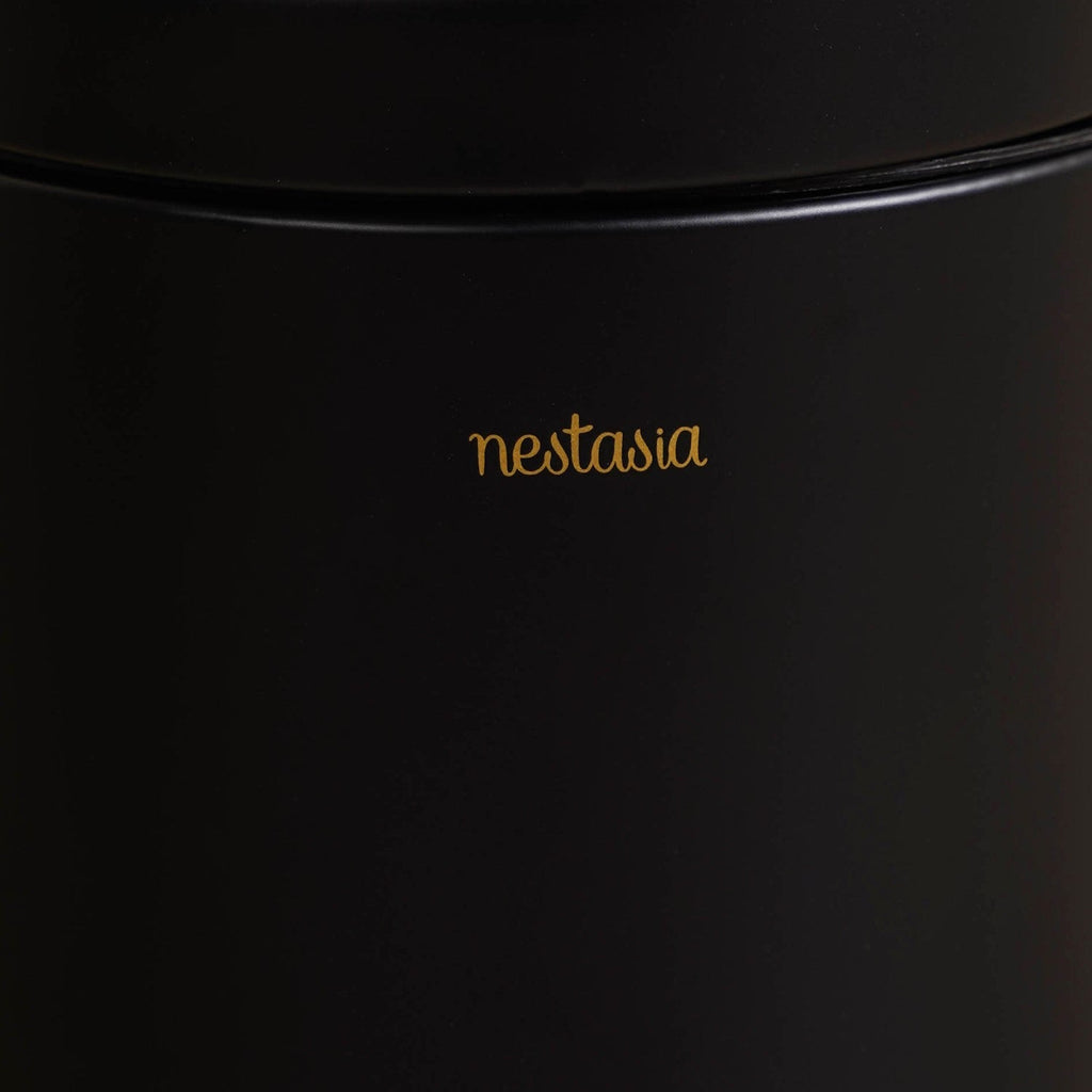 Clean Curve Metal Dustbin With Removable Bucket Black 5000ml Nestasia