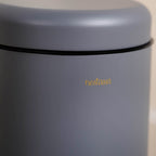 Clean Curve Metal Dustbin With Removable Bucket Grey 5000ml Nestasia