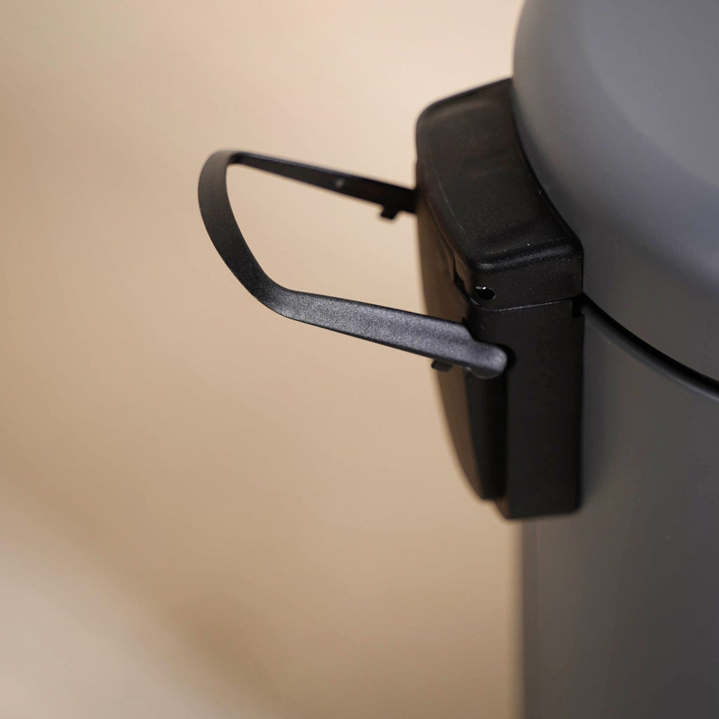 Clean Curve Metal Dustbin With Removable Bucket Grey 5000ml Nestasia