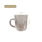 Modern Ribbed Embossed Mugs Set Of 6 229ml Nestasia