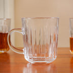 Modern Ribbed Embossed Mugs Set Of 6 229ml Nestasia