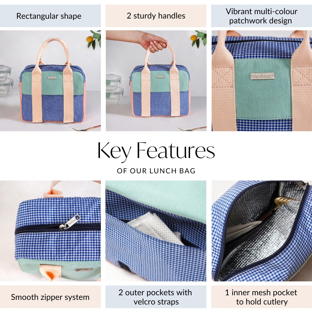 Bento Pop Multicolour Insulated Lunch Bag Nestasia