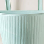 Modern Ribbed Balcony Hanging Planter Set Of 2 Mint Nestasia