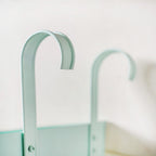 Modern Ribbed Balcony Hanging Planter Set Of 2 Mint Nestasia