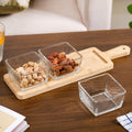 3 Glass Serving Bowl And Tray Set Nestasia